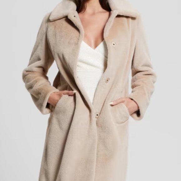 Simmone Faux-Fur Coat - Picture 1 of 4